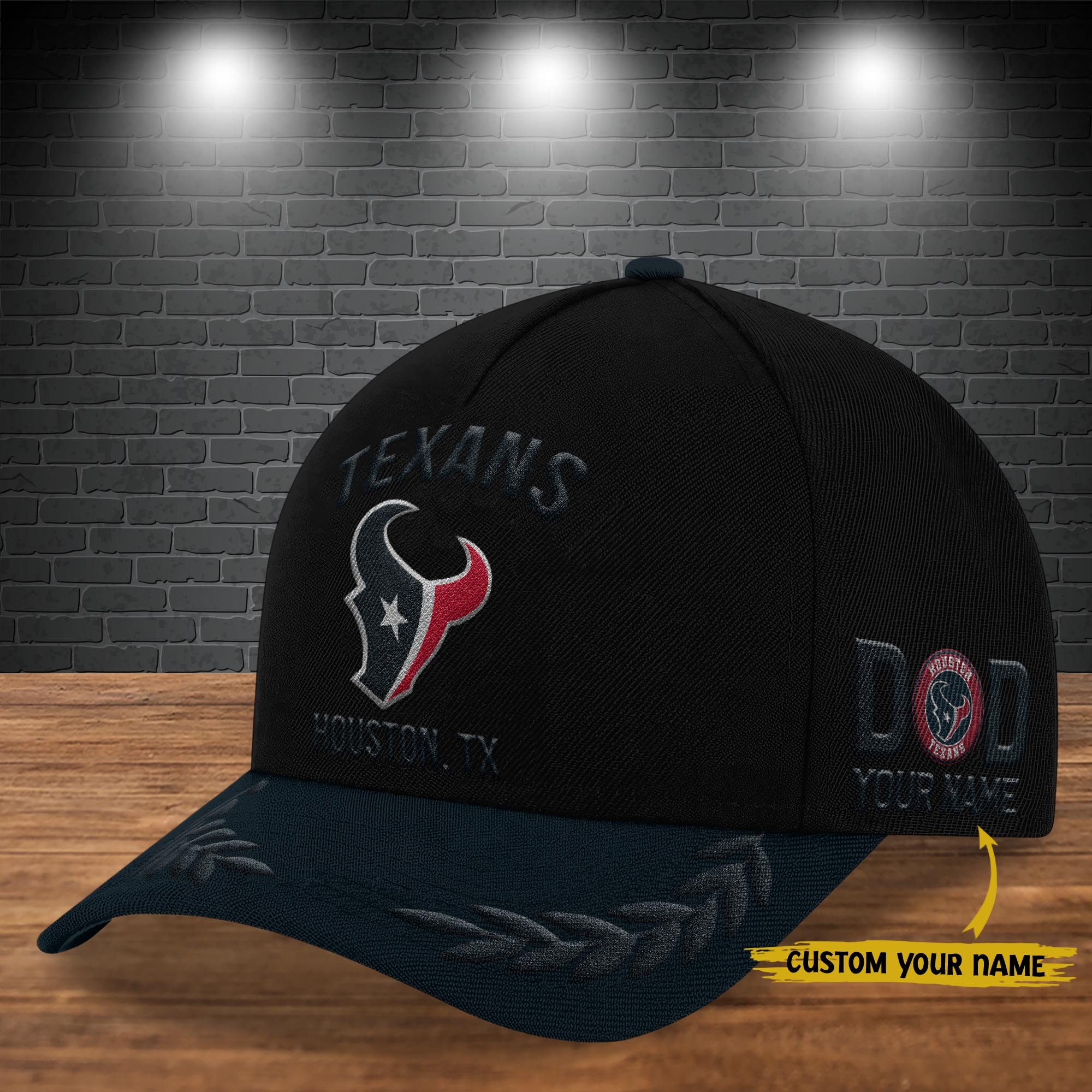 Houston Texans Cap New 2025 Version Custom Your Name, Sport Team Cap, Sport Gift For Fans, Fathers Day Gifts