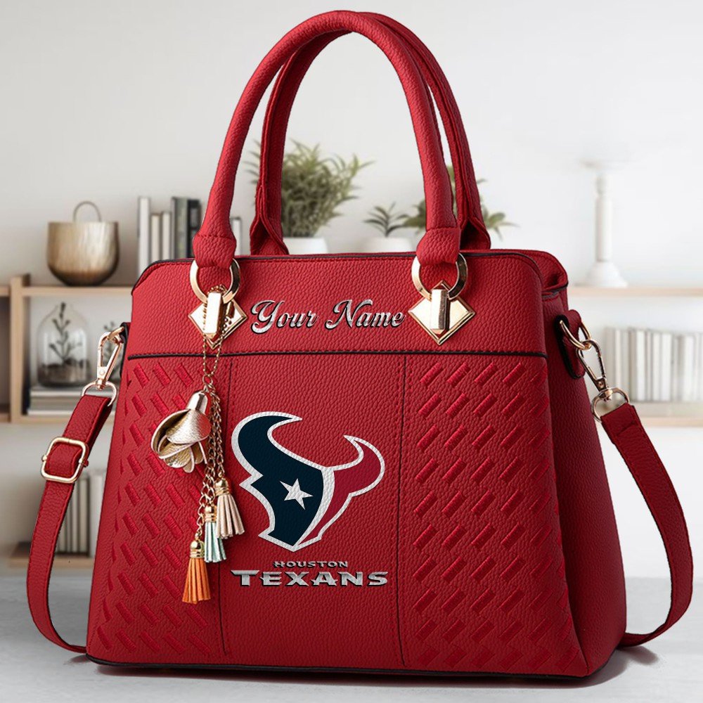 Houston Texans Deluxe Handbag For Women Custom Name 2025 Versions, Sport Deluxe Handbag