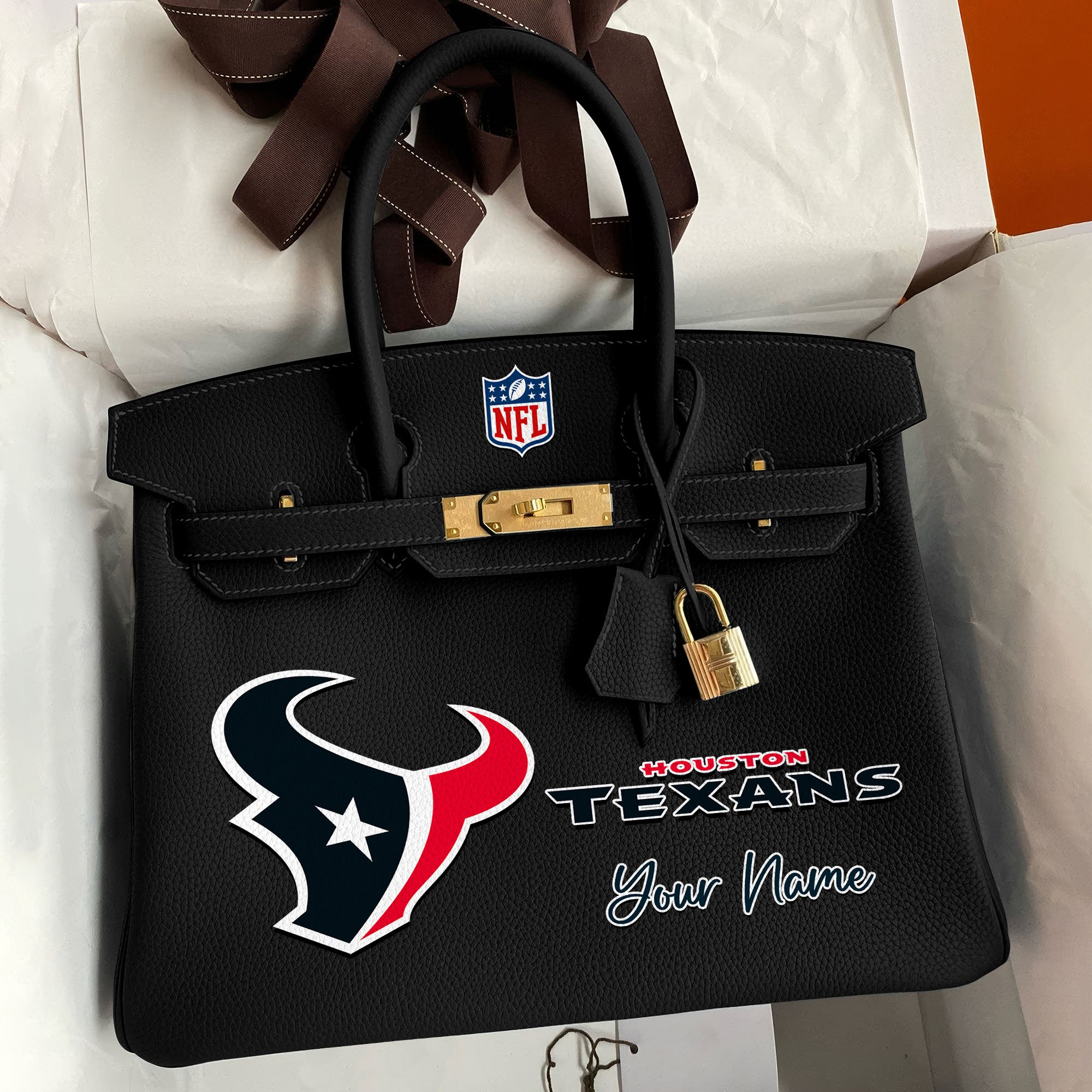 Houston Texans Deluxe Handbag For Women Custom Your Name 2025 Versions, Sport Deluxe Handbag