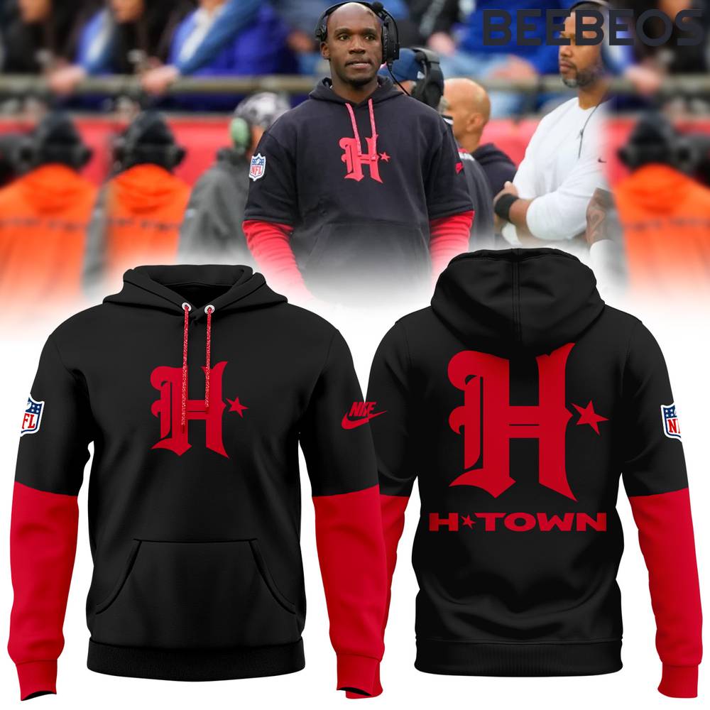 Houston Texans H Town Red Black Unisex Hoodie BHD1024