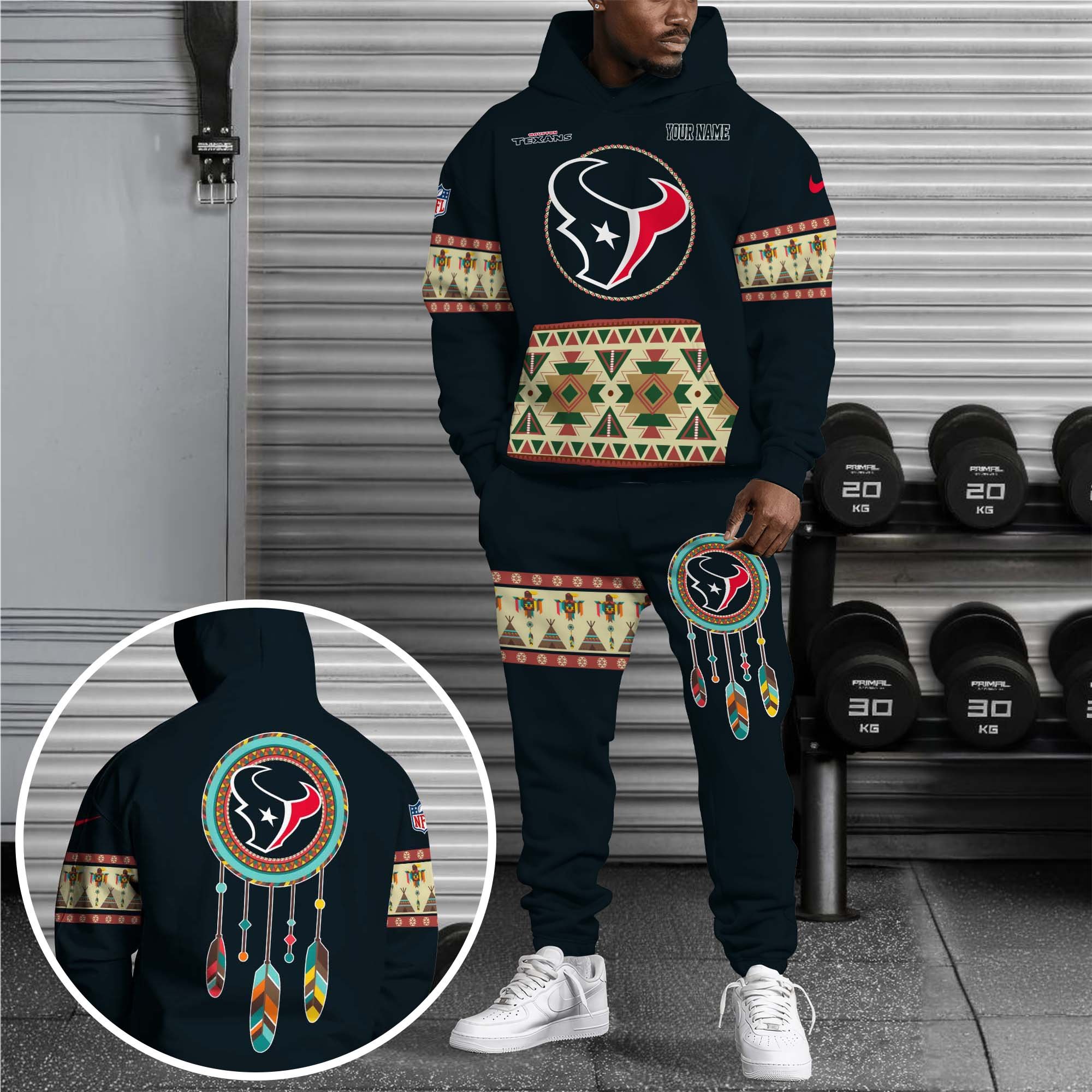Houston Texans Hoodie Sweatpants Set Custom Your Name, Sport Hoodie Sweatpants Set, Sport Gifts For Fan
