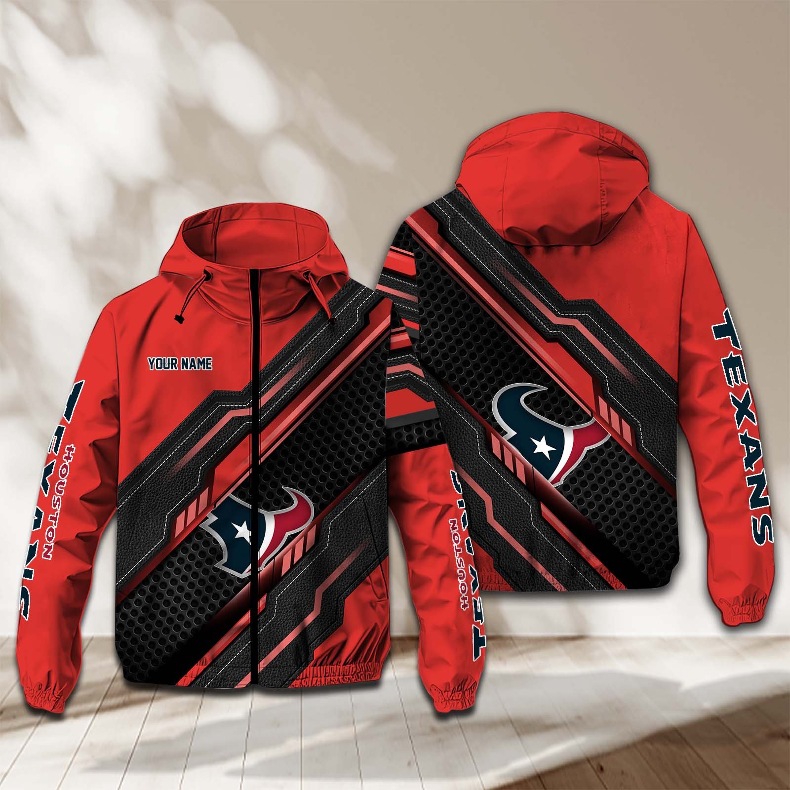 Houston Texans NFL Personalized Windbreaker Jacket For Fan