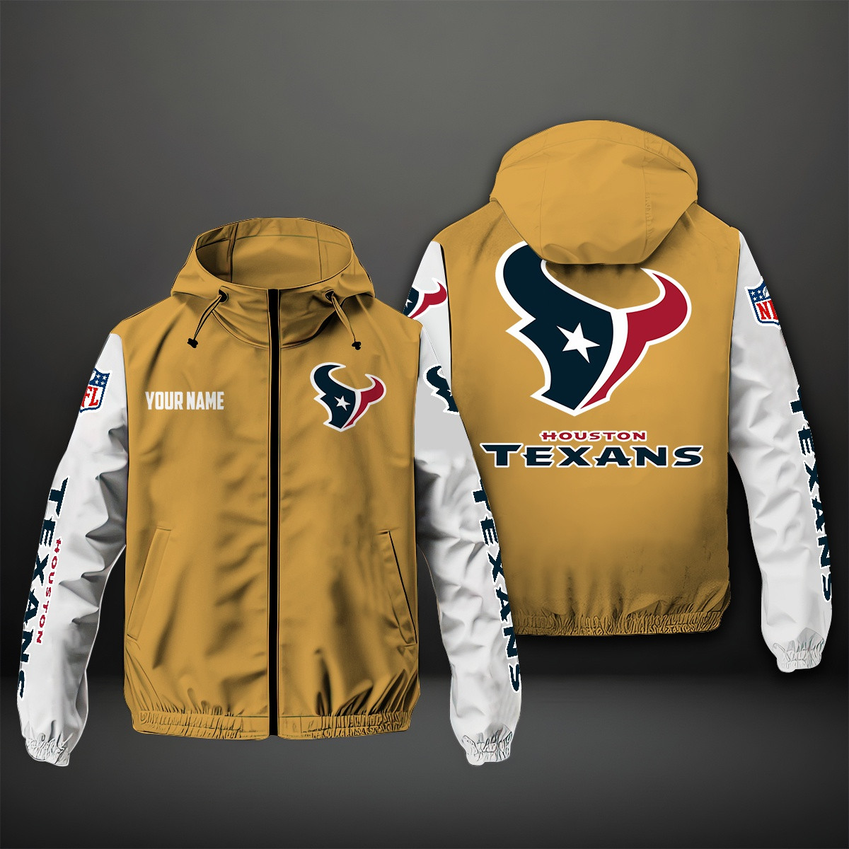 Houston Texans NFL Personalized Windbreaker Jacket For Fan