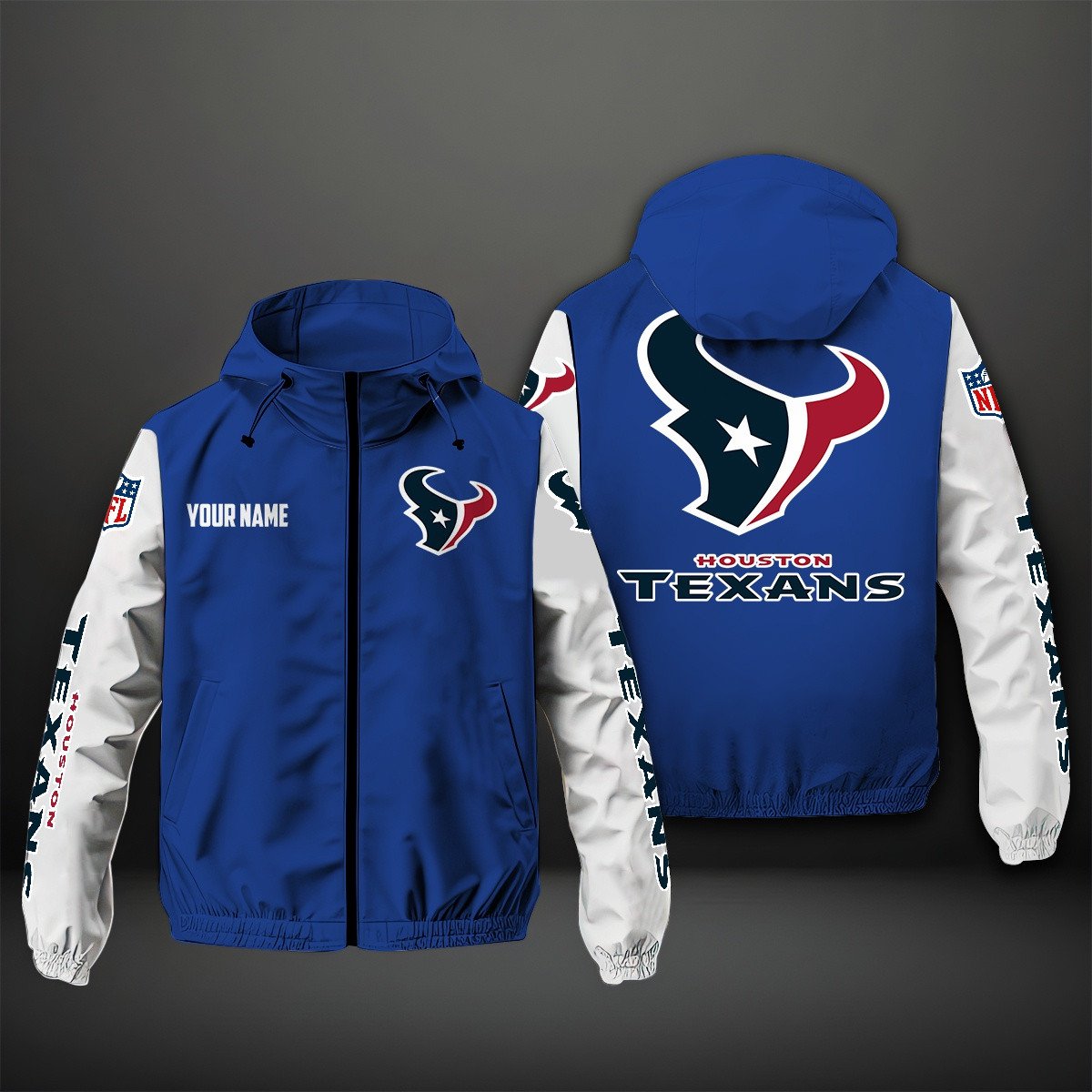 Houston Texans NFL Personalized Windbreaker Jacket For Fan