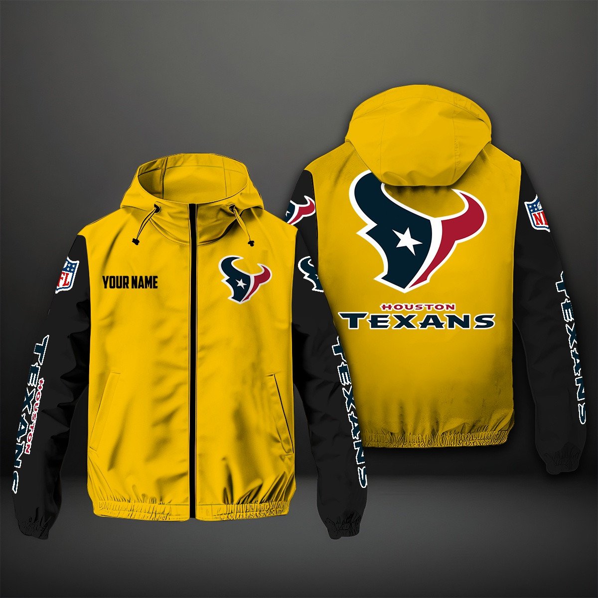 Houston Texans NFL Personalized Windbreaker Jacket For Fan