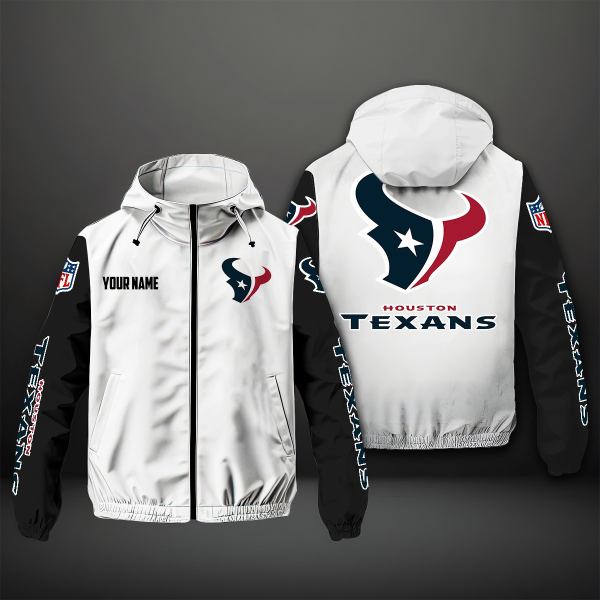 Houston Texans NFL Personalized Windbreaker Jacket For Fan