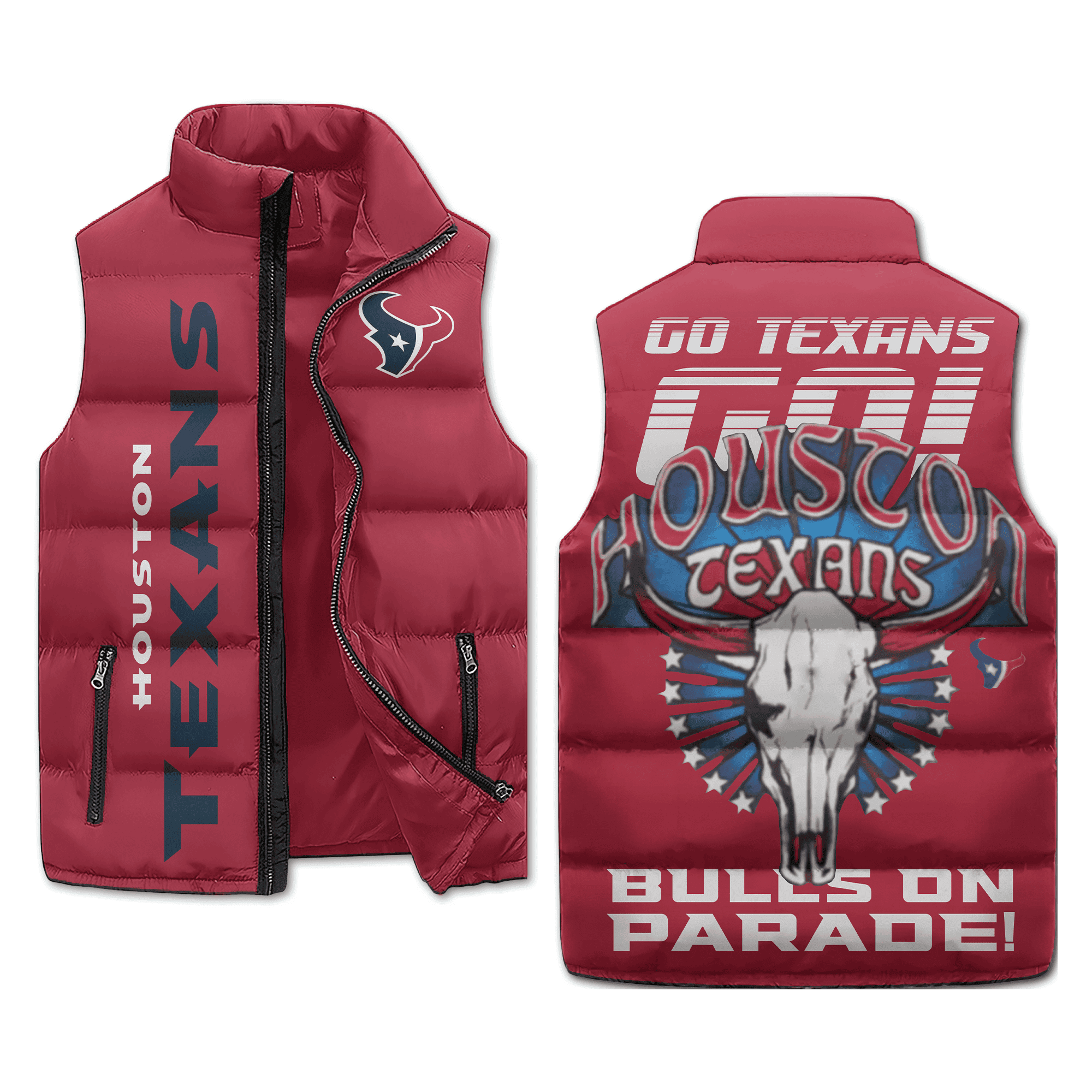 Houston Texans NFL Sleeveless Puffer Jacket