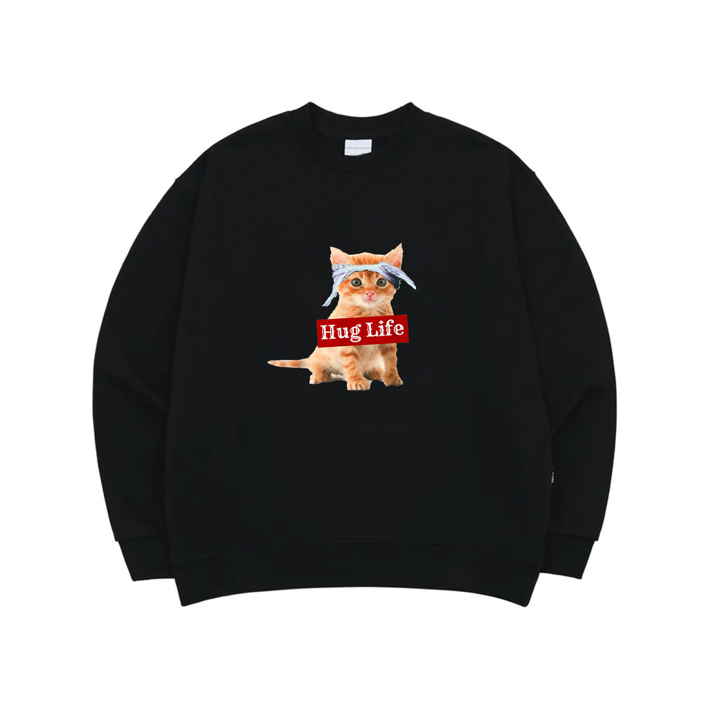 Hug Life Kitty Cat Thug Gansta Kitten Kitty Funny Gangster Sweatshirt