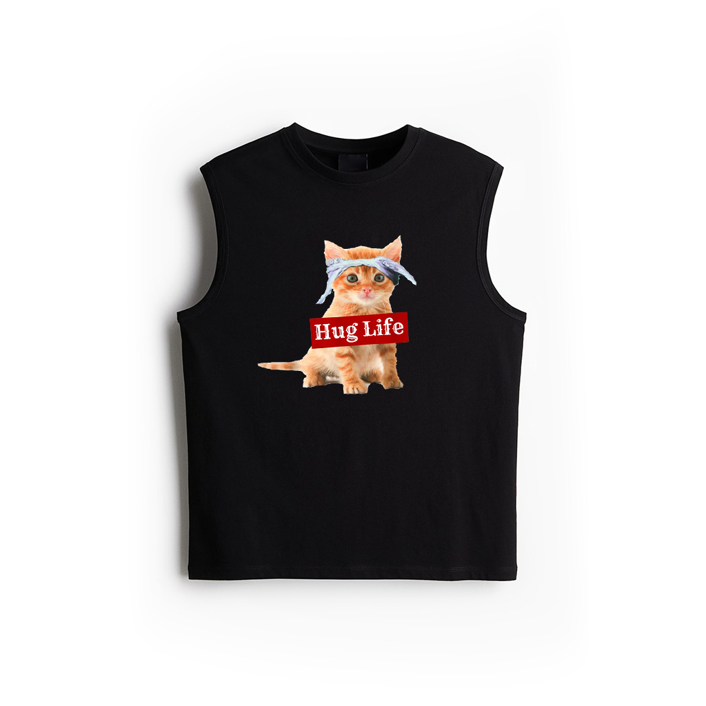 Hug Life Kitty Cat Thug Gansta Kitten Kitty Funny Gangster Tank Top