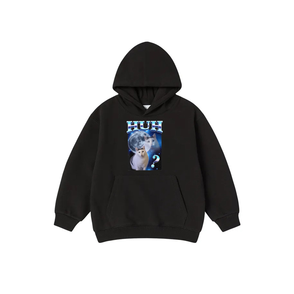 HUH Funny Dank Cat Meme Tee Men Women Kids Hoodie