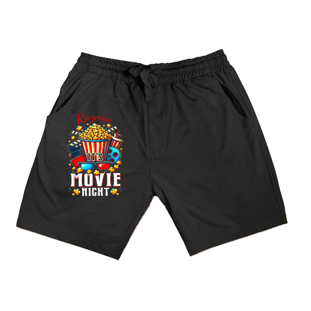 Humorous Movie Lover It's Movie Night With Popcorn Cinema Shorts 