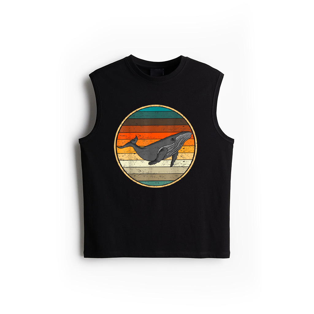Humpback Whale Retro Vintage Whale Tank Top
