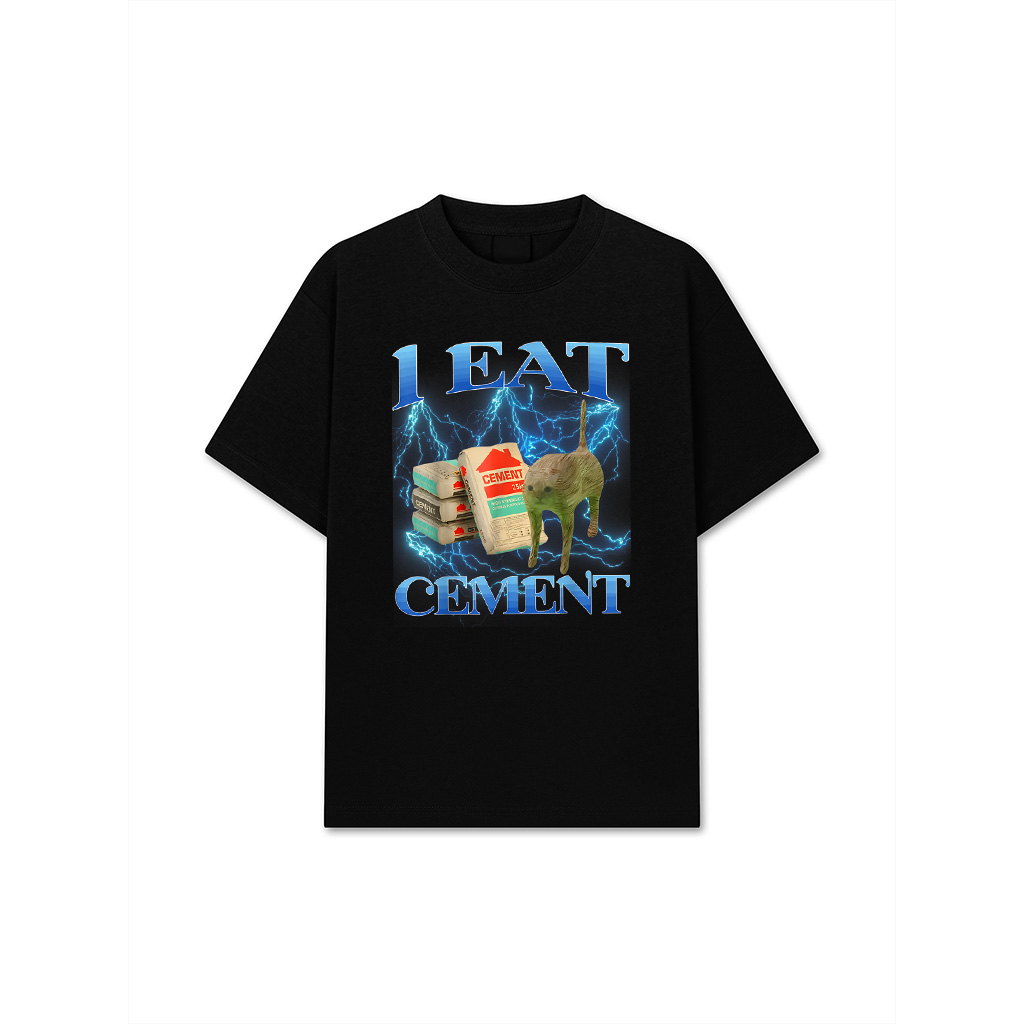 I Eat Cement Funny Cat Meme Internet Memes Funny Memes Gen Z T-Shirt