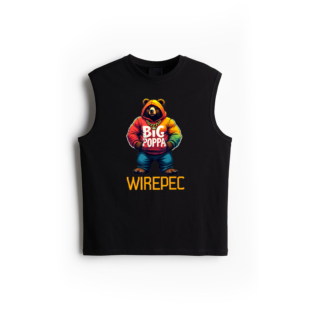 I Love Muscle Bear Funny Gay Big Poppa Pride Vintage Tank Top