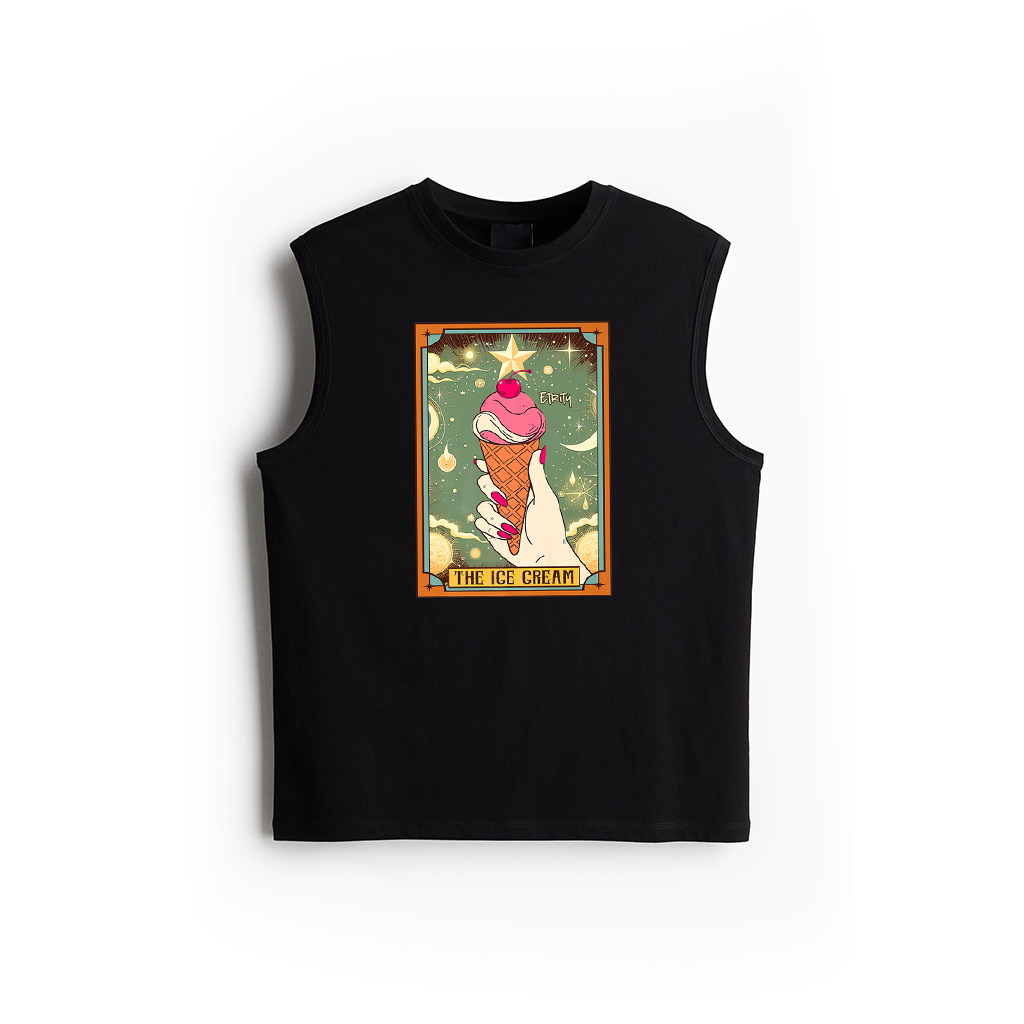 Ice Cream Lover Summer Beach Vacay The Ice Cream Tarot Card Premium Tank Top
