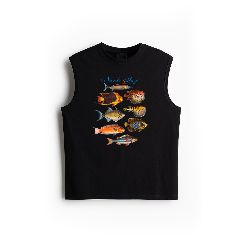 Ichthyology Fishes History Earth And Nature Sea Antique Art Tank Top