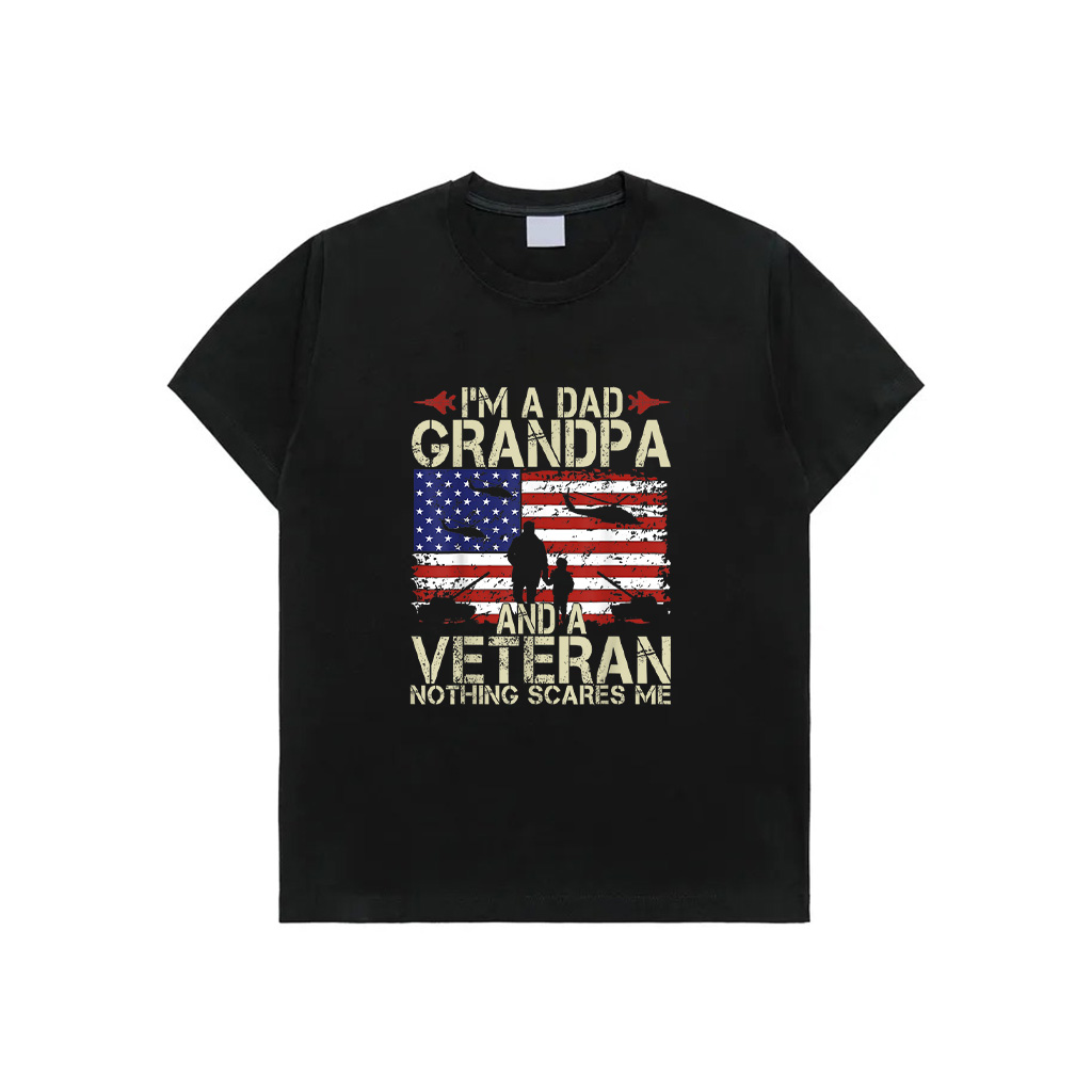 I'm A Dad Grandpa And Veteran Fathers Day Papa Grandpa Gifts T-Shirt