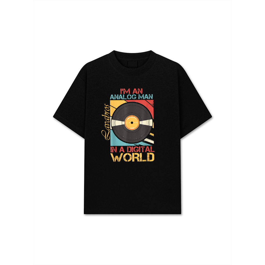 I'm An Analog Man In A Digital World Vinyl Vintage Music T-Shirt