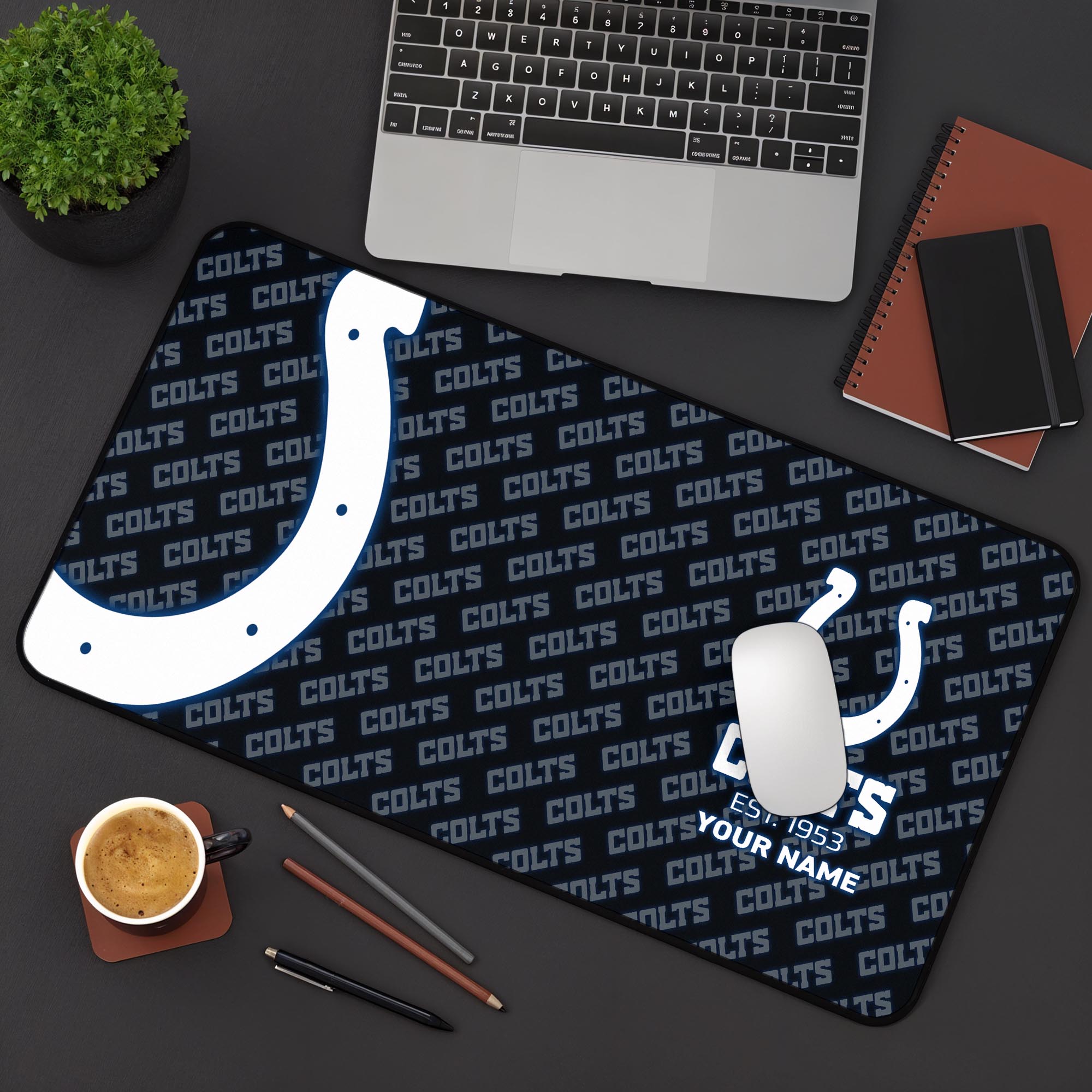Indianapolis Colts 2025 Version Mouse Pad Custom Printed, Sport Team Mouse Pad, Sport Gift For Fans