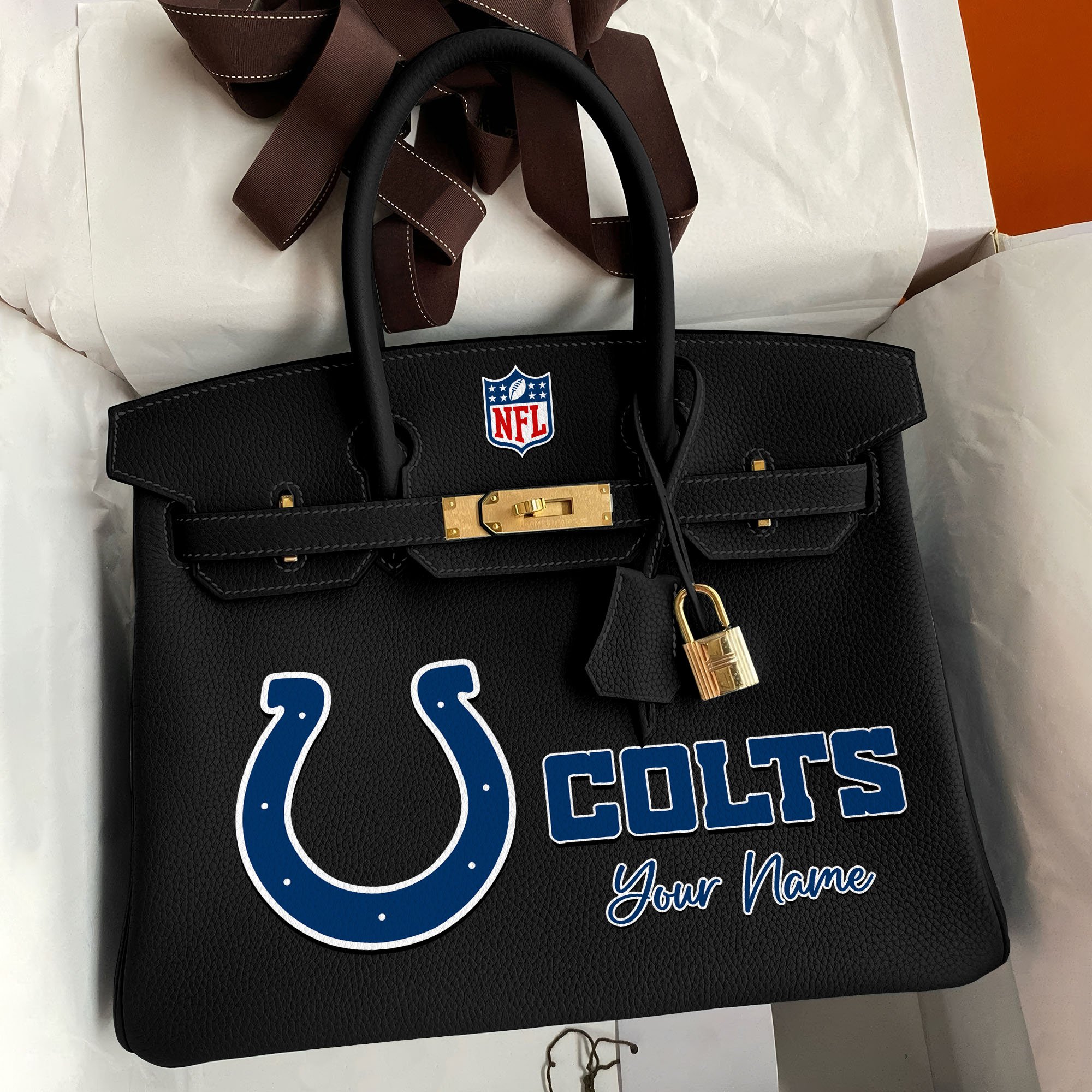 Indianapolis Colts Deluxe Handbag For Women Custom Your Name 2025 Versions, Sport Deluxe Handbag