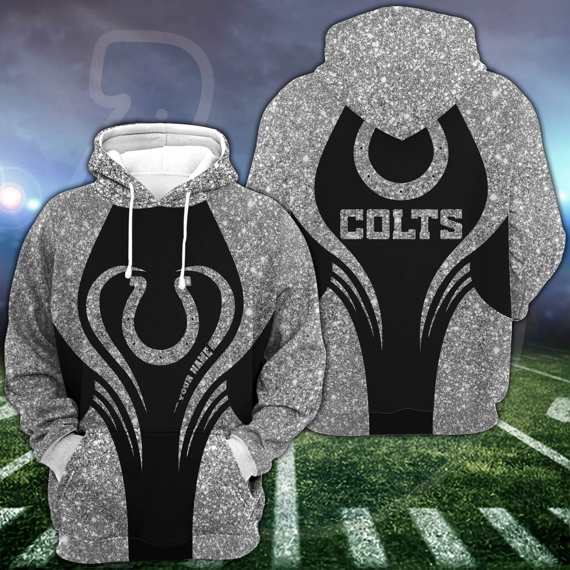 Indianapolis Colts Hoodie #038 Leggings Set For Women Custom Your Name, Leggings Sport, Football Fan Gift 