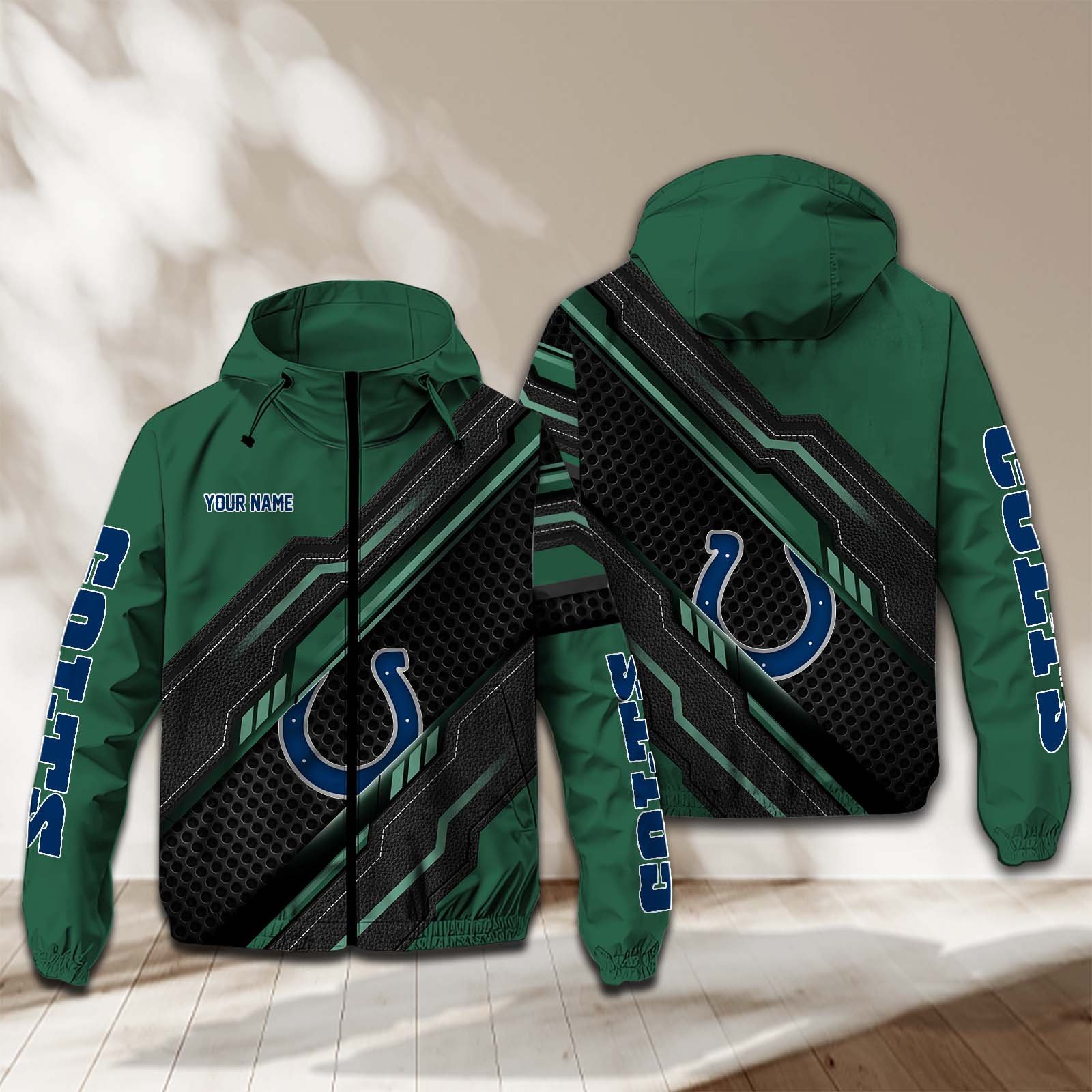 Indianapolis Colts NFL Personalized Windbreaker Jacket For Fan