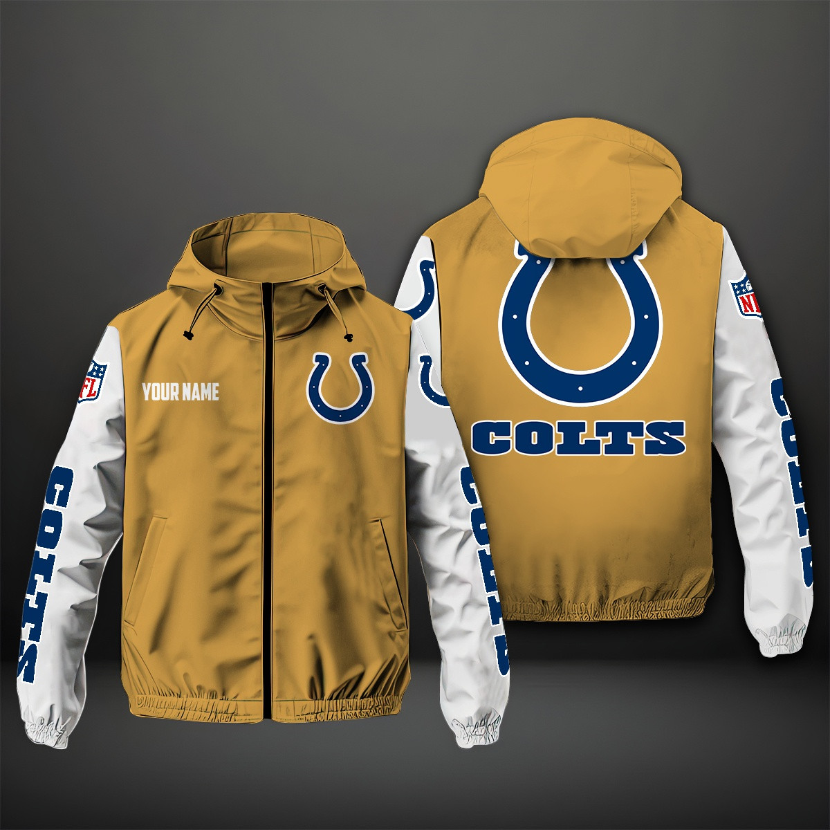 Indianapolis Colts NFL Personalized Windbreaker Jacket For Fan