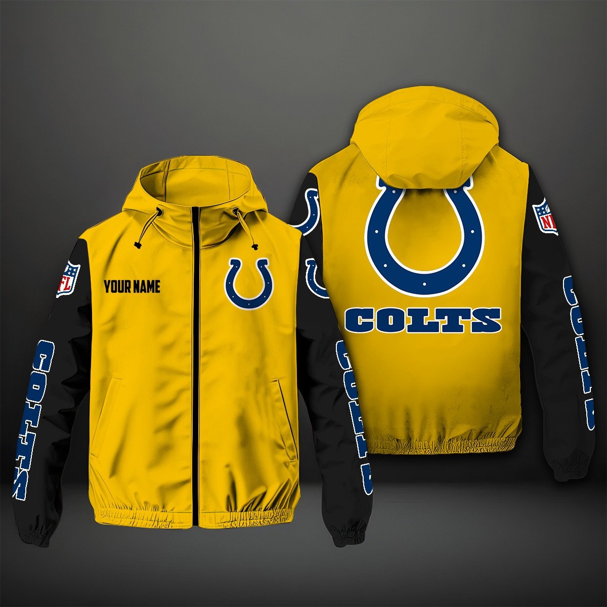 Indianapolis Colts NFL Personalized Windbreaker Jacket For Fan