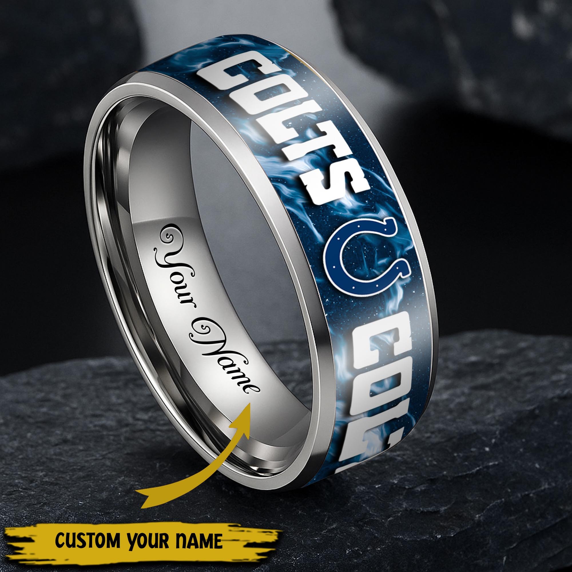 Indianapolis Colts Stainless Steel Rings Comes With Box 2025 Versions, Gifts For Fan