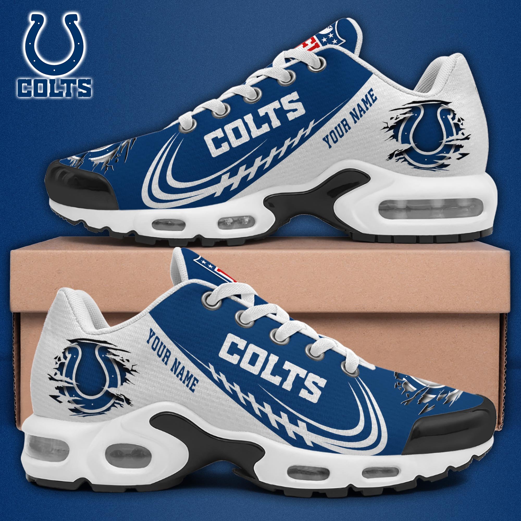 Indianapolis Colts TN Shoes 2025 Version Custom Name, Sport Shoes For Fan, Fan Gifts