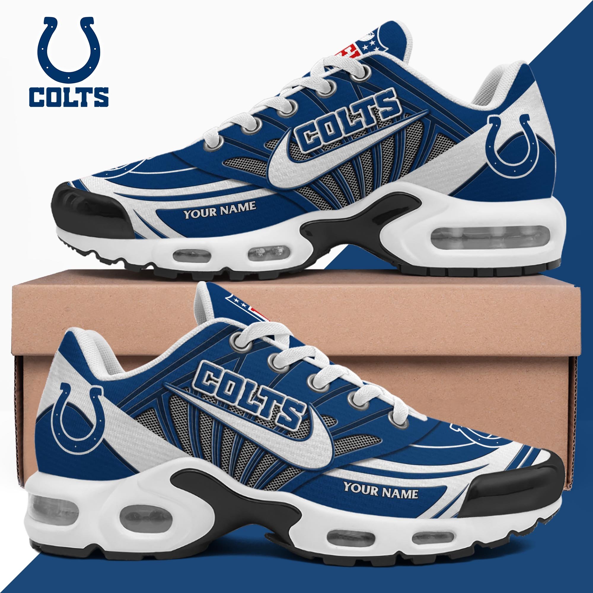 Indianapolis Colts TN Shoes 2025 Version Custom Your Name, Shoes For Sport Fans, Gift For Fans
