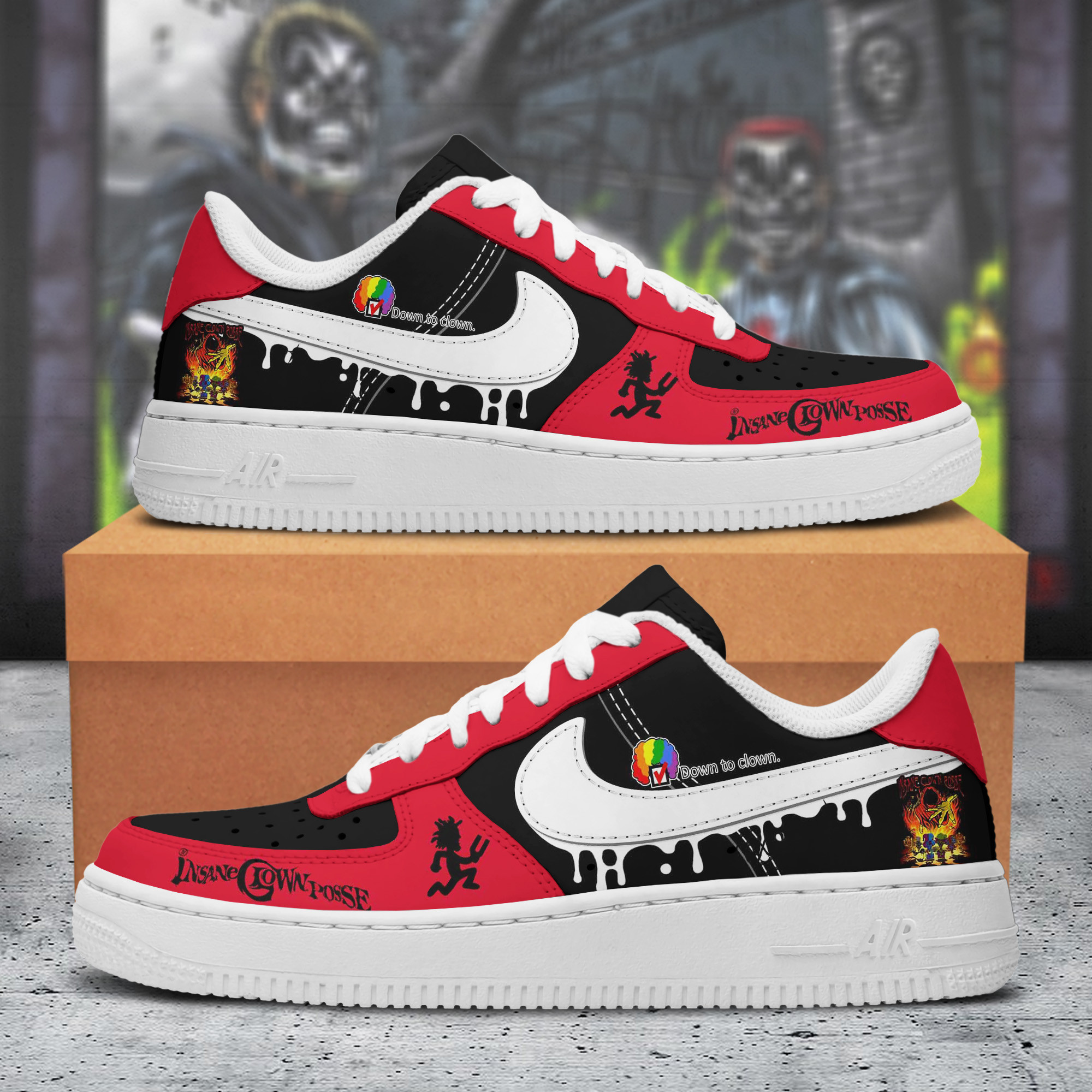 Insane Clown Posse Air Low Top Sneakers Shoes For Men And Women Custom AF1 Embossed