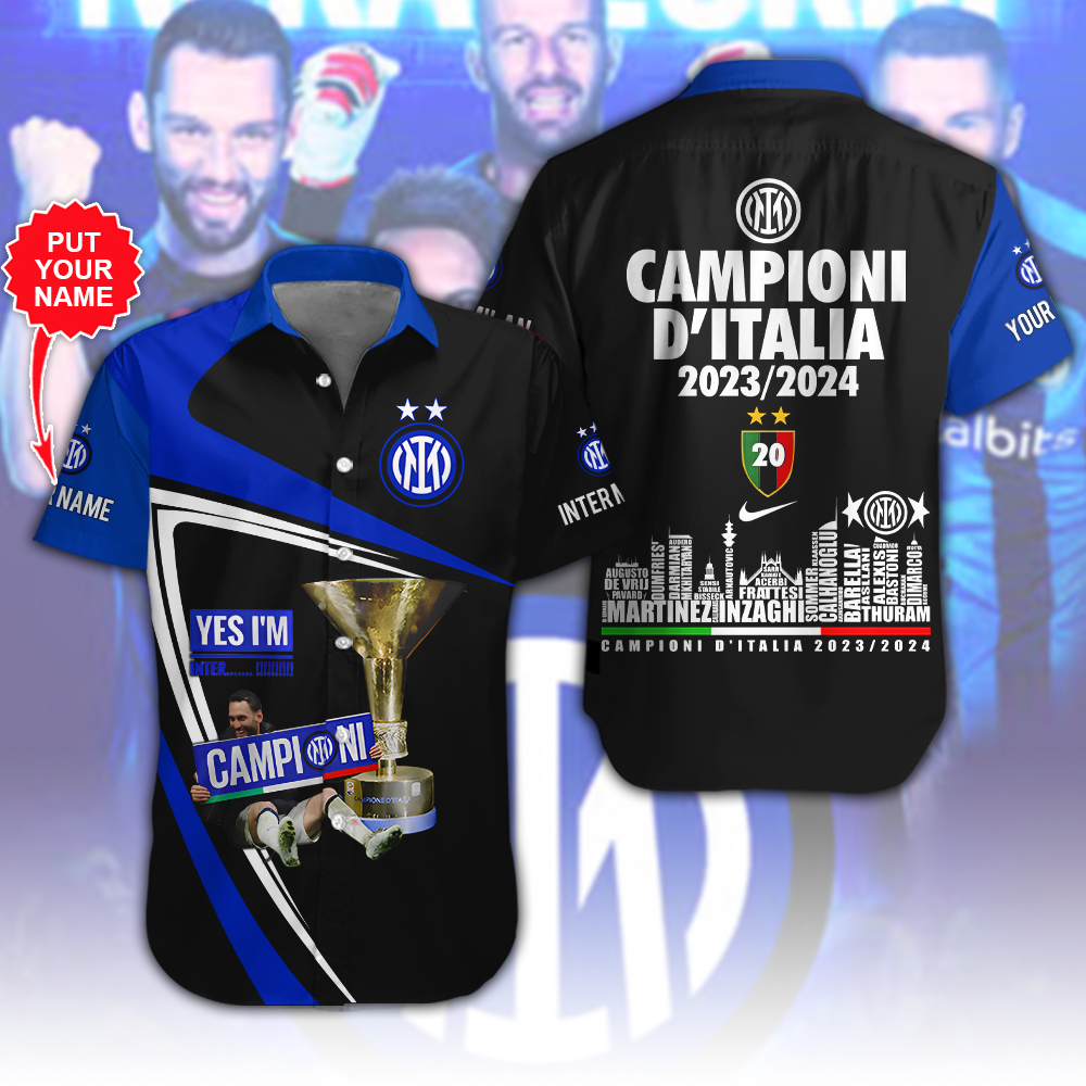 Inter Milan FC Serie A Hawaiian Shirt Gifts For Fans
