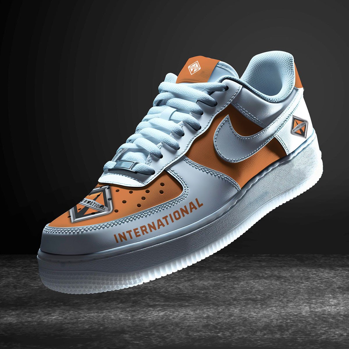 International Air Low Top Sneakers Shoes For Men And Women Custom AF1 Embossed