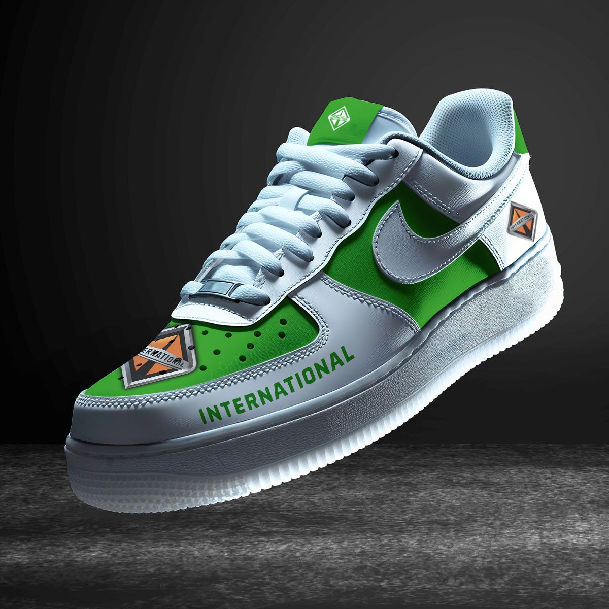 International Air Low Top Sneakers Shoes For Men And Women Custom AF1 Embossed