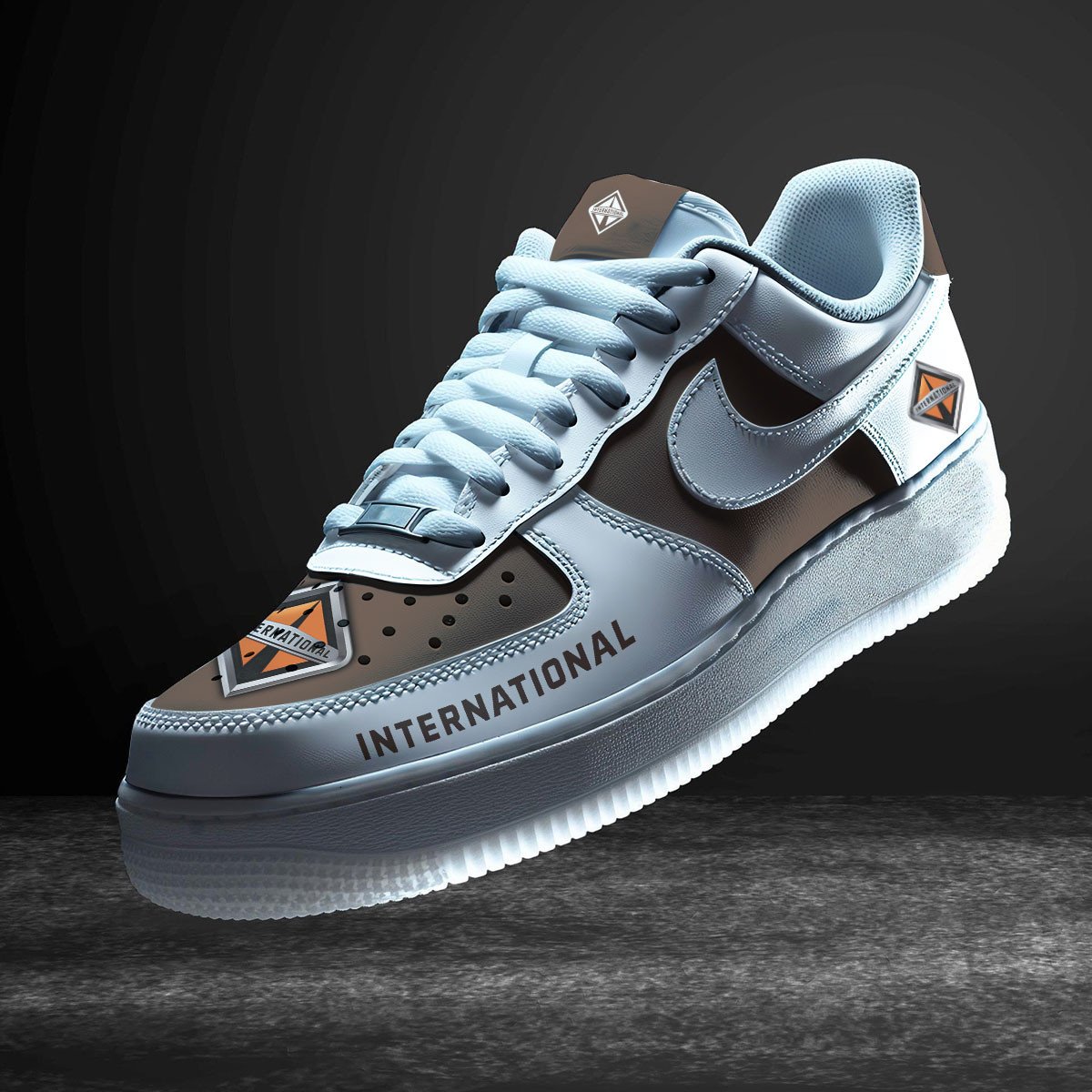 International Air Low Top Sneakers Shoes For Men And Women Custom AF1 Embossed