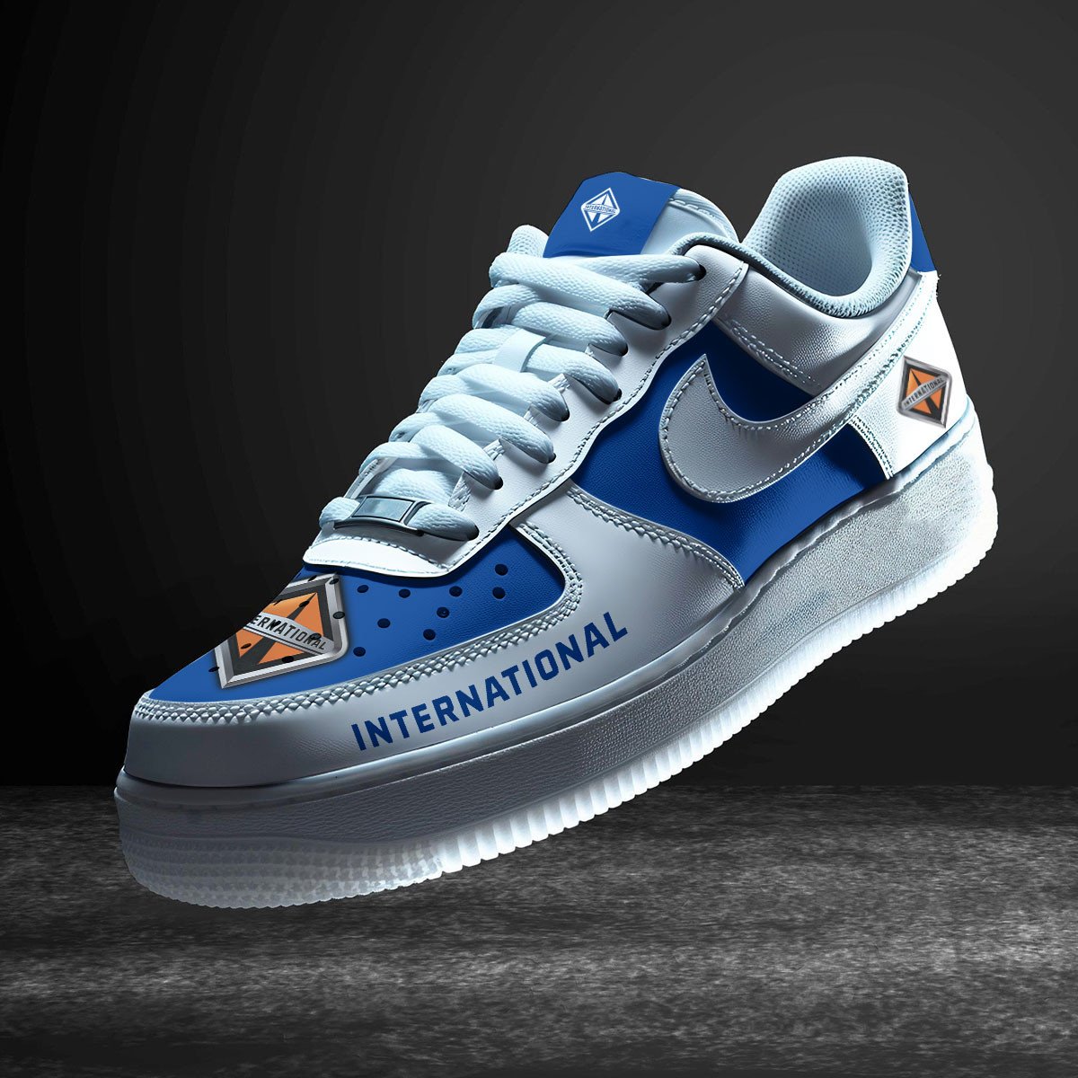 International Air Low Top Sneakers Shoes For Men And Women Custom AF1 Embossed
