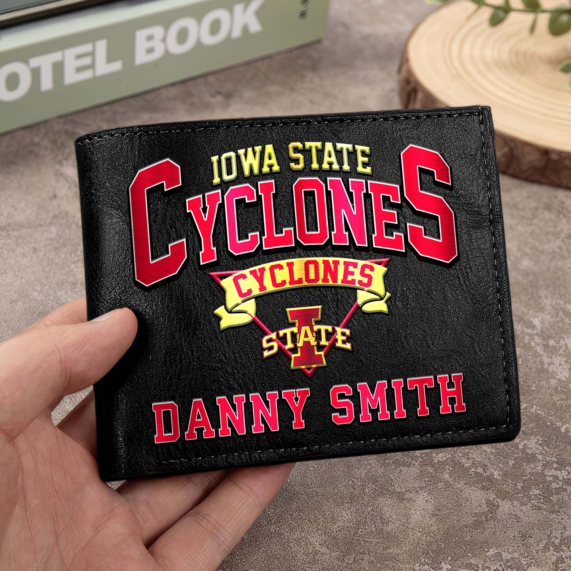Iowa State Cyclones Men Wallet Custom Your Name, Football Team Men Wallet For Fans, Gifts For Football Lovers