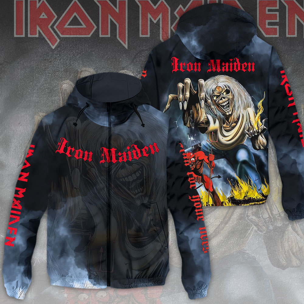 Iron Maiden Music Style Windbreaker Jacket For Fans