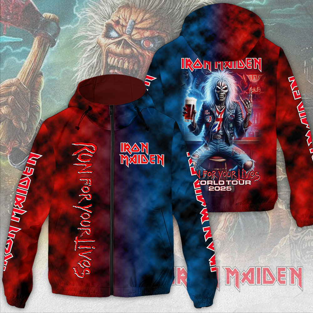 Iron Maiden Music Style Windbreaker Jacket For Fans