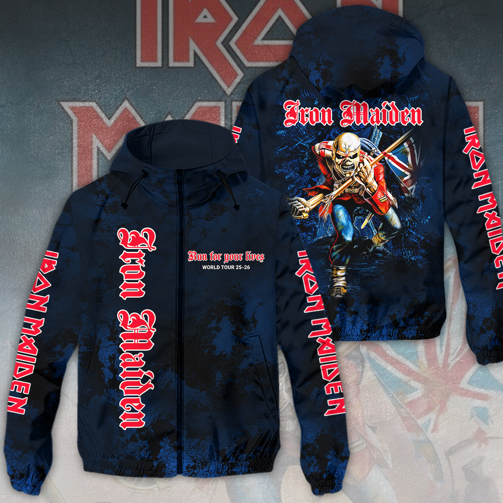 Iron Maiden Music Style Windbreaker Jacket For Fans