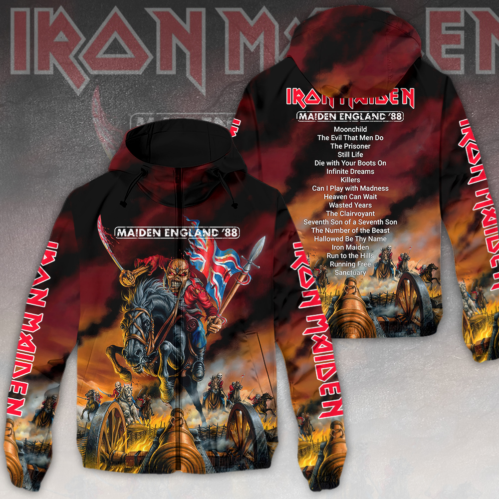 Iron Maiden Music Style Windbreaker Jacket For Fans