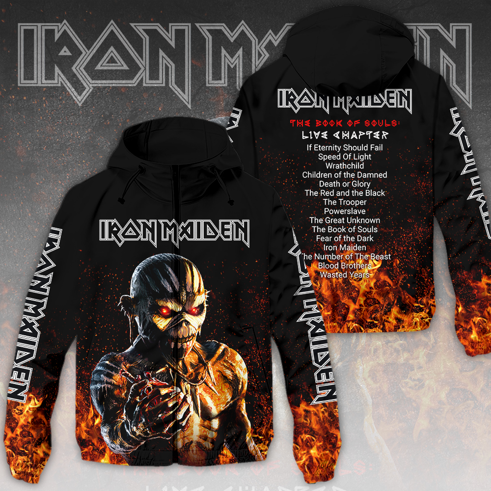 Iron Maiden Music Style Windbreaker Jacket For Fans