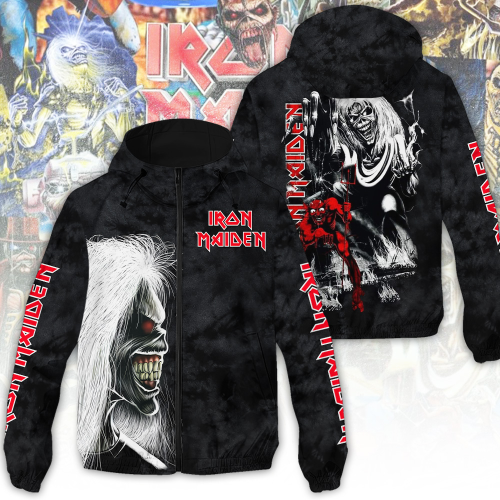 Iron Maiden Music Style Windbreaker Jacket For Fans