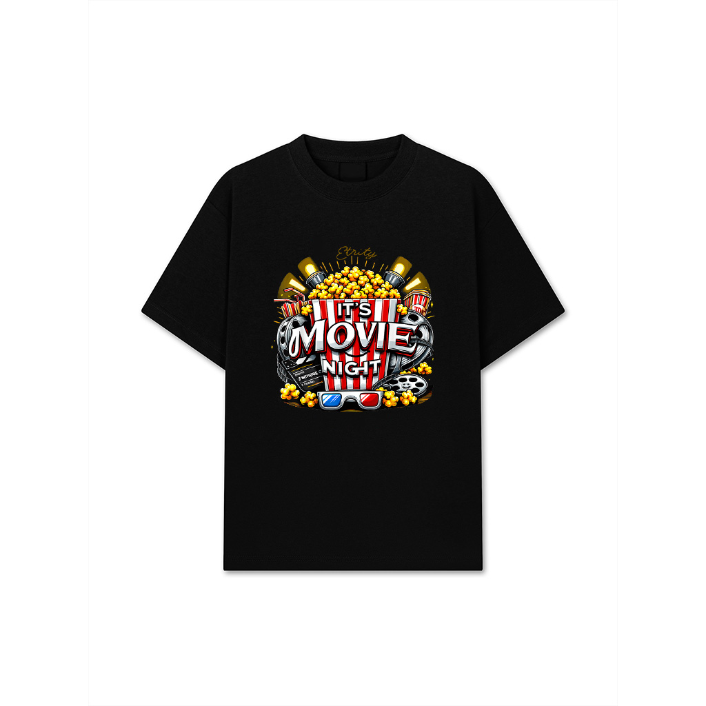 It's Movie Night Popcorn Cinema T-Shirt