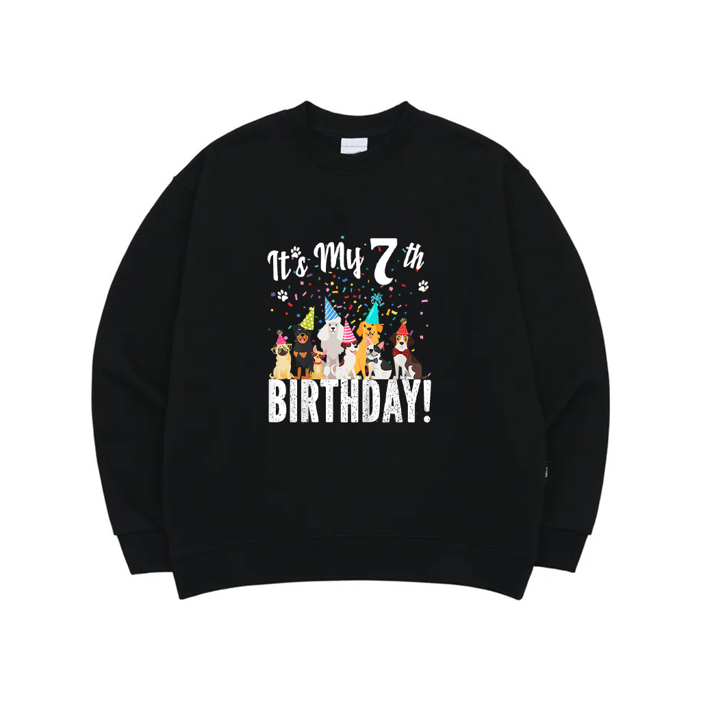 Its My 7Th Birthday Shirt Toddler Girl With Dogs Sweatshirt