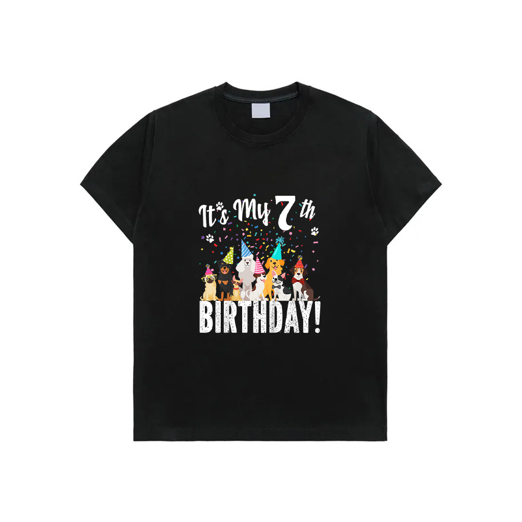 Its My 7Th Birthday Shirt Toddler Girl With Dogs T-Shirt