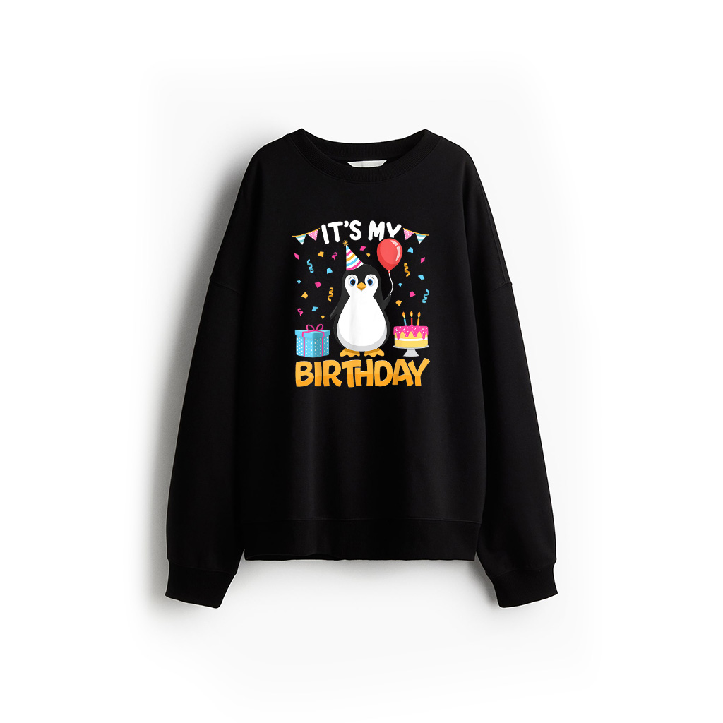 Its My Birthday Penguin Bday Party Anniversary Sweatshirt