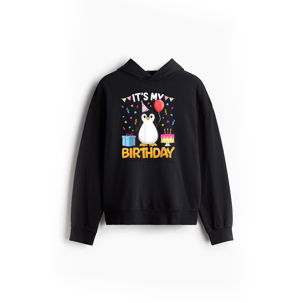 Its My Birthday Penguin Bday Party Anniversary Hoodie