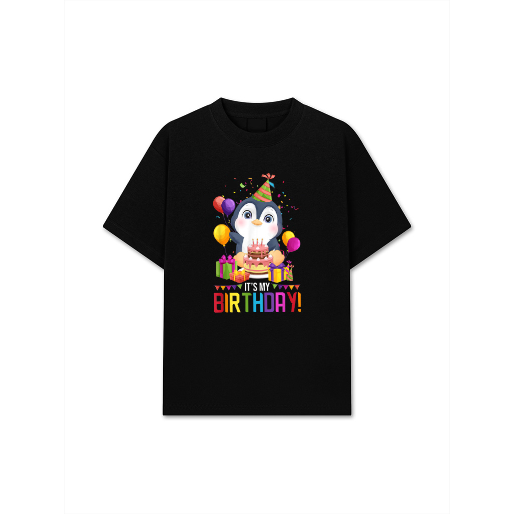 It's My Birthday Shirt For Women Girls Penguin Birthday Gift T-Shirt